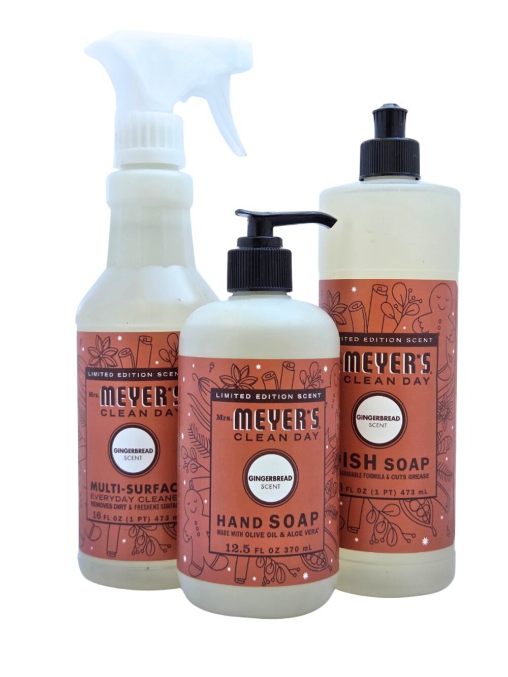 Fall Season Limited Edition - Mrs. Meyer's Gingerbread Cleaning Set